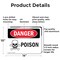 Signmission Poison Danger Sign, Aluminum, 14in W x 10in L, 2PK OS-2PACK-DS-A-1014-L-2039 - alternate 7